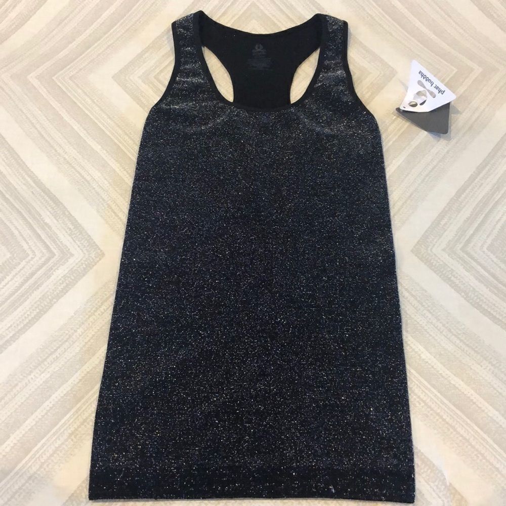 Phat Buddha Black w Silver Racerback Tank Top